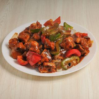 豉椒排骨炒河
